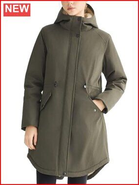 Fleece Lined Puffer Jacket Long Waterproof Winter Coat